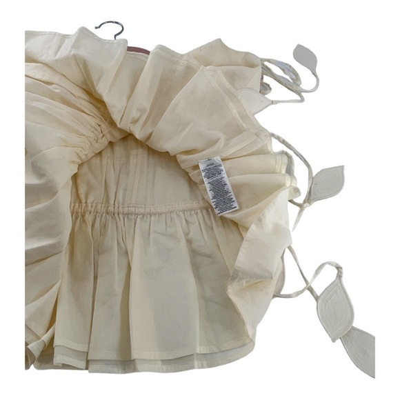 Tory Burch
Sleeveless Smocked Peplum Top COLOR New Ivory size 0 - Picture 15 of 17